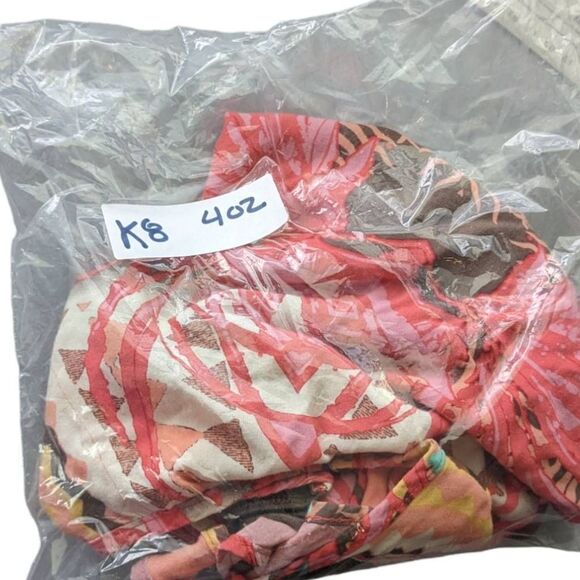 Sonoma Blouse Sleeveless back tie detail Tropical Print Medium Pink Red - Picture 9 of 10